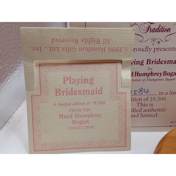 Retired Playing Bridesmaid H5500 Maud Humphrey Bogart Certificate In Box W/ COA - Picture 2 of 15